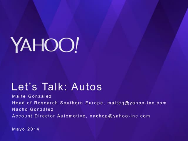 Autos Yahoo Research Mayo 2014
